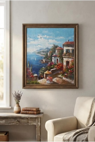 Akdeniz Kıyısında Huzurlu Bir Mola Keyf Saati 500 Parça Eğitici Öğretici Puzzle