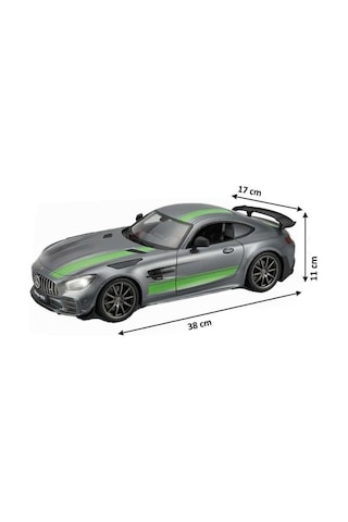 Uzaktan Kumandalı Işıklı Şarjlı 2.4ghz Mercedes-benz Amg Gt R Pro 1:12 Ölçekli Dev Oyuncak Araba Gri