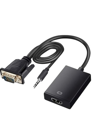 Vga To Hdmi Adaptör Çevirici Görüntü Ve Ses Aktarımı