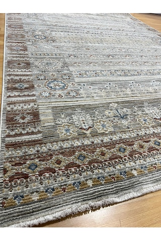 Aris Halı Retro Serisi 7100-kiremit Vintage Eskitme Desenli Salon Oturma Odası Kiremit