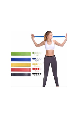 Aerobik Band Pilates Yoga Fitness Squat Çalışma Lastiği Lacivert