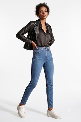 Levi's Kadın 721 Yüksel Bel Skinny Fit Dar Paça İnce Esnek Kumaş Kadın Jean Pantolon-0470 Lacivert