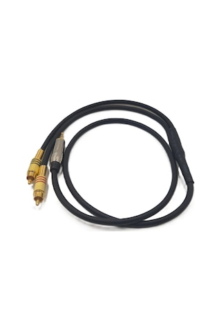 Aux Rca Kablo 5 Metre - %100 Bakır 6mm Kablodan Bir Tarafı 3.5mm Aux Diğer Tarafı Rca Kablo - 5 Metr