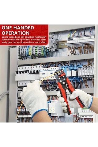 Fastbuy Ön Yükleyici Tel Soyucu 24 10 Awg Çap Antislip Tutamak Yedek Bıçak