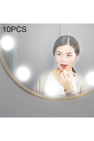 Cbtx 10W Çok Seviyeli Ayarlama Parlaklık Beyaz Işıklı Makyaj Aynası 10'lu