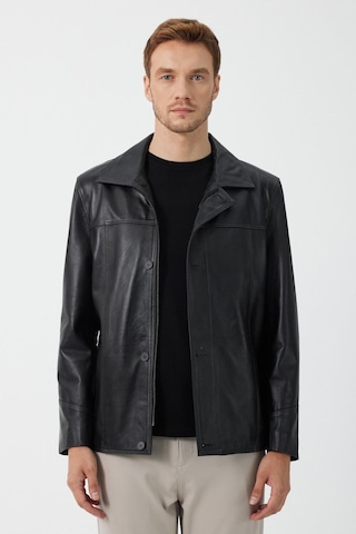 Advent Siyah Erkek Deri Mont 001