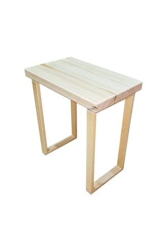 Basictable40 Doğal Ahşap Tekli Sehpa Çay Sehpası 40x26cm