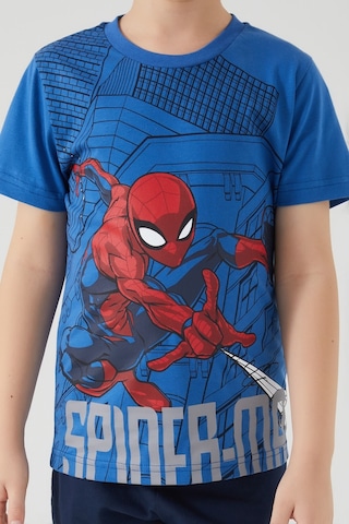 Spiderman Buildings Mavi Erkek Çocuk Kapri Takım 5274-32869 Kobalt