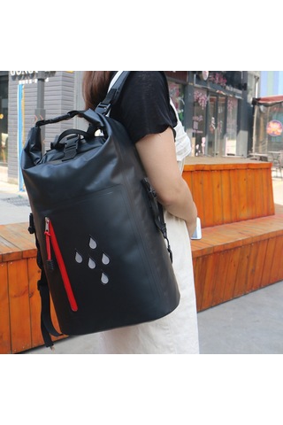 Dianziye Gece Güvenliği İçin Yansıtıcı Şeritli 20-25l Pvc Su Geçirmez Sırt Çantası Sarı