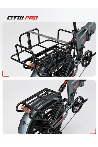 Skyjet Gtııı Pro 1000w Elektrikli Bisiklet Arka Çanta Demiri Ve Lastik Set Siyah