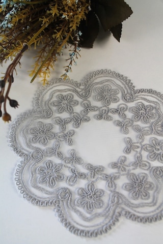 6 Adet Füme Sekizgen Modern Kırık Beyaz Bardak Altlığı & Kokteyl Beyaz