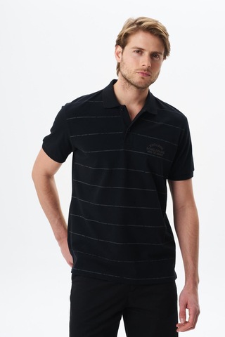 AR-MA Arma Erkek Basic Regular Fit % 100 Pamuk Pike Polo Yaka Tişört Y29374355702 Siyah