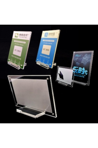 Akrilik Masa Kartı Burcu Ekran Standı Resim 1 Adet Fotoğraf Çerçevesi W/taban 10 15cm