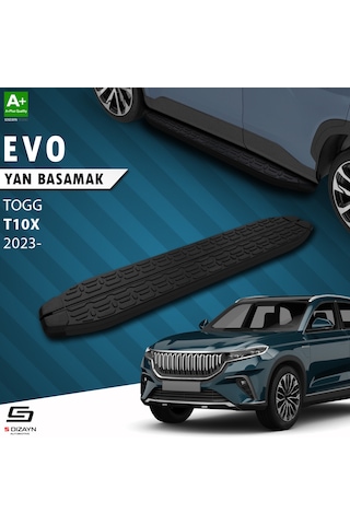 S-dizayn Togg T10x Evo Siyah Yan Basamak 203 Cm 2023 Üzeri