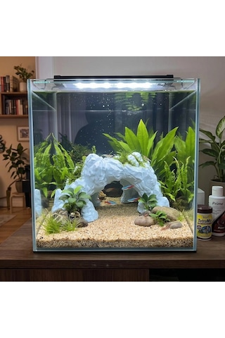 3d Petg Akvaryum Kaya Taş Köprü Dekoru Batabilen Süs Kp3d20512
