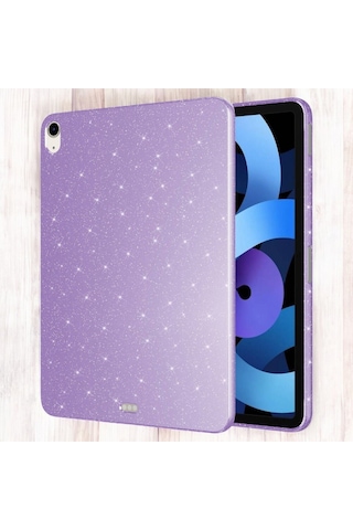 İpad 11 A16 2025 10. Nesil 10.9 Uyumlu Kılıf Simli Parlak Görünümlü Tablet Kılıfı A3354 A3355 Kapaklı Kılıf