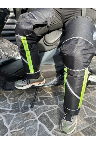 Motosiklet kışlık dizlik reflektörlü su geçirmez içi kürk