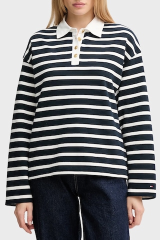 Tommy Hilfiger Bayan Polo Yaka Sweat Ww0ww47457 0y7 Lacivert-beyaz Lacivert-beyaz