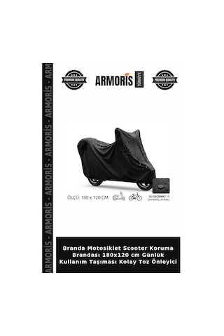 Branda Motosiklet Scooter Koruma Brandası 180x120 Cm Günlük Kullanım Taşıması Kolay Toz Önleyici