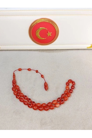 Ateş Kehribar Tesbih Muhammet Tacir Usta Yapımı 97176755