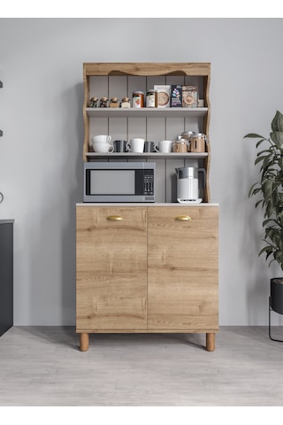 Bohem Tarzda Kahve Köşesi Bahar Meşe, Erzak Dolabı, Kiler Dolabı