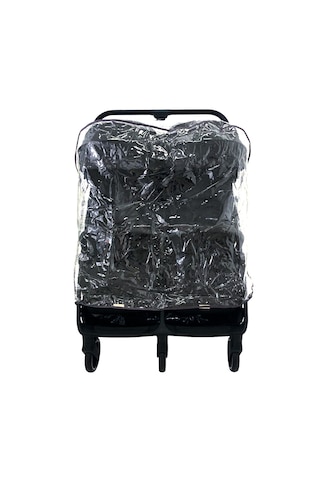 Ezh İkiz Bebek Arabası Yağmurluğu Şeffaf