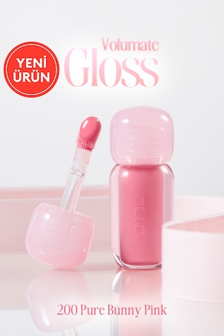 Clio Pigmentli Parlak Bitişli Dolgunlaştırıcı Lip Gloss Clıo Volumate Gloss 200 Bunny Pure Pink