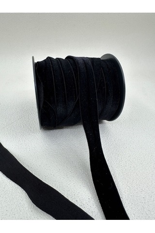 1.5 Cm Katlanır Kadife-5 Metre-siyah