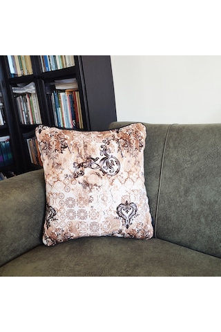 Ju Yaratıcı Tasarım Biyeli Yastık Kırlent Kılıfı Desenlii 45 x 45