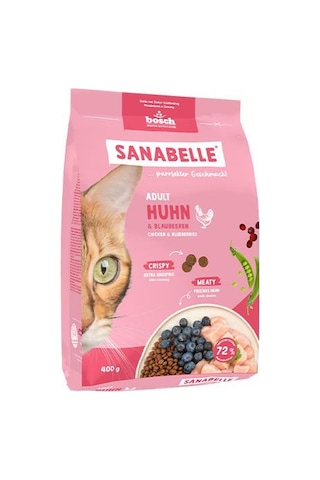 Sanabelle Life Tavuklu Ve Yaban Mersinli Yetişkin Kuru Kedi Maması 400 Gr