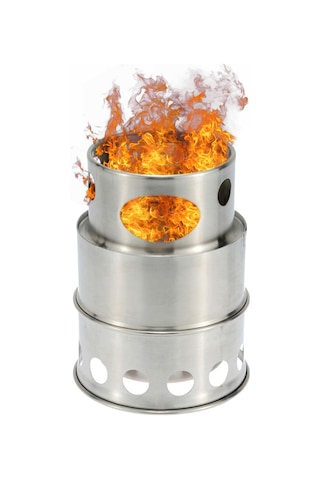 Skycity Kampanya İçin Taşınabilir Ahşap Ocağı - Çelik Yapı, Kolay Kurulum, Fırın Delikleriyle Lezzetli Yemekler, Siyah Mesh Çanta İle Taşınabilir Çok Renkli