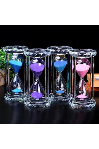 Wezone Renkli Kum Saati - 30 Dakika Zamanlayıcı, Ofis & Ev Dekorasyonu, Hediye Seçeneği Kırmızı