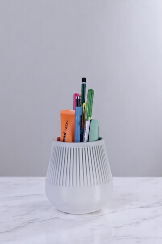 Kalemlik Masa Kalemliği Organizer Kalemlik Beyaz Renk Model 88 Çok Renkli