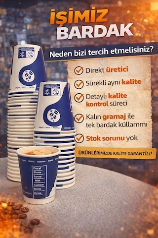 Üreticiden 7 Oz Kalın Gramaj Koli Kağıt Karton Bardak 1000 Adet Ekonomik-sbstrend