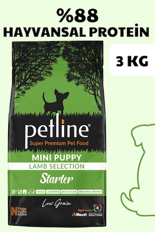 Petline Mini Puppy Kuzu Etli Küçük Irk Yavru Köpek Başlangıç Maması 3 KG