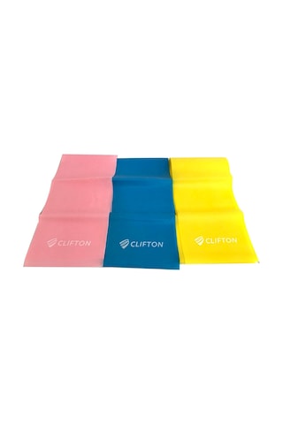 Clifton 3 Lü Pilates Lastiği Pilates Bandı Pilates Bandı 120 x 15 CM