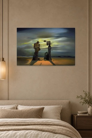 Fida Dali Gerçeküstü Taş Figürler Ve Angelus Anısı Canvas Tablo