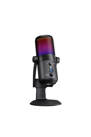 Diyez Siyah Rgb Ses Gösterge Mikrofon Oyuncu Mikrofonu Yayıncı Mi