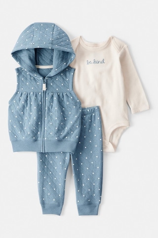 Kız Bebek Yelekli Set Ctr-1t475810 Mavi