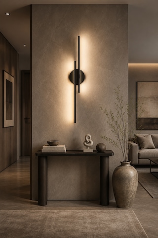 Aden Modern Led Duvar Apliği Günışığı Siyah