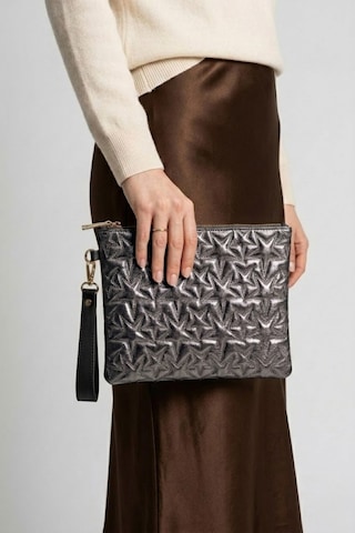 Gl-003 Yıldız Dikişli Kadın El Çantası Clutch Çanta Omuz Çantası Çapraz Çanta Pörtföy Çanta Füme