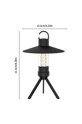 Bloomnest Çoklu Modlu Şarj Edilebilir Kamp Lambası - Abajur Ve Tripodlu - Ücretsiz El Feneri Ve Parlaklık Ayarı - Siyah Fan0599 Newway Siyah