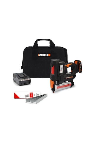 Worx WX842 20 V/2.0 AH Li-ion 15-50 MM Şarjlı Çivi Çakma Makinesi + 2700 Adet Yedek Çivi