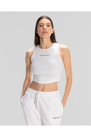 Kappa Authentic Jessa-wmn-halter Top Kadın Atlet-beyaz