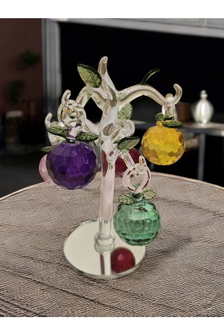 Özel Kristal Kesim 5'li Üzüm Dekoratif Obje