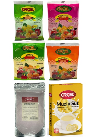 Orçel Toz İçecek Seti Oralet Çay Sıcak Soğuk Karışık 6'lı