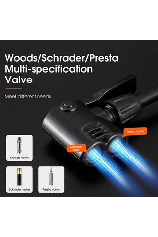 Springsun Stahl Gövde Ev Tipi Manuel Hava Pompa, 160psı Yüksek Basınç, Basınç Göstergeli, 3 Farklı Valf, Bisiklet-motosiklet-oyun Topu Şarjı