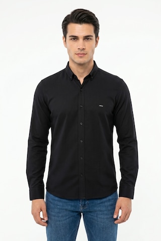 Artı Erkek Spor Slim Fit Uzun Kol Likralı Gömlek Bgl-st05465 Siyah