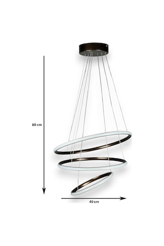 Rings 3'lü Bronz Renk Modern Tasarım - Yatak Odası - Salon-çocuk Odası-mutfak Beyaz Led Sarkıt Avize Bronz