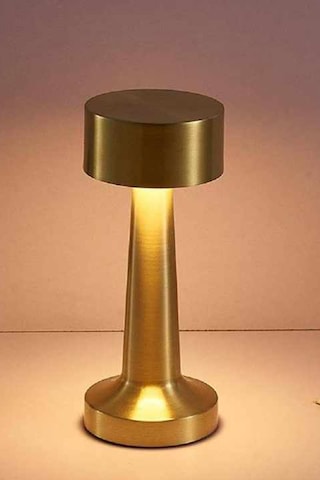 Gold Dekoratif Şarjlı Dokunmatik Led Masa Lambası Dimmerli 55g